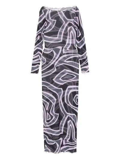 Pucci Printed Maxi Dress In Multi
