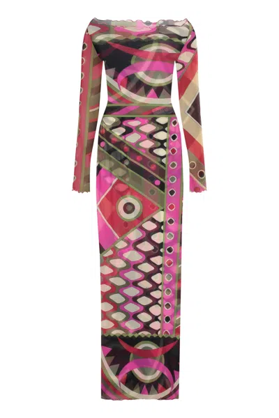 Pucci Vivara-printed Maxi Dress In Multicolor
