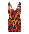 Pucci Printed Mesh Mini Dress In Black