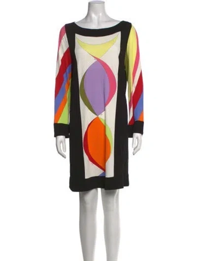 Pre-owned Pucci Printed Midi Length Dress In Black
