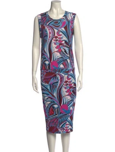 Pre-owned Pucci Printed Midi Length Dress In Multi