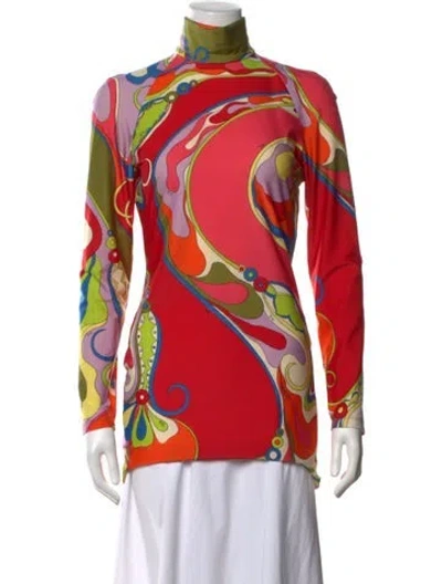 Pre-owned Pucci Printed Midi Length Dress In Multicolor