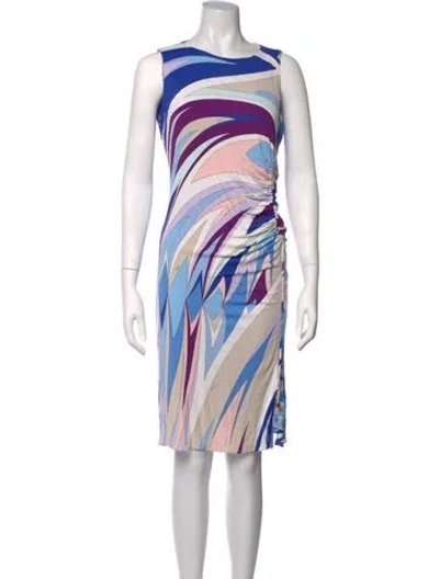 Pre-owned Pucci Printed Midi Length Dress In Multicolor
