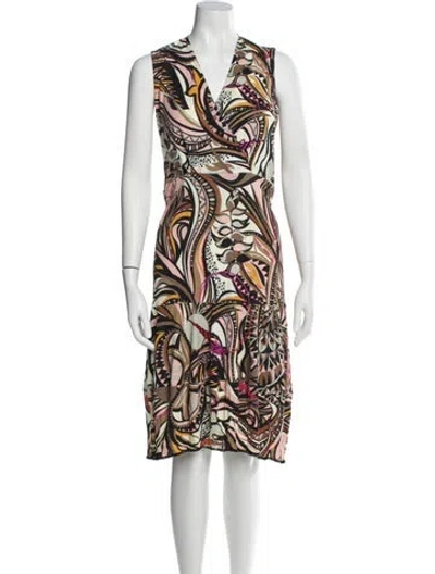 Pre-owned Pucci Printed Midi Length Dress In Neutral