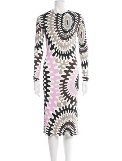 Pre-owned Pucci Printed Midi Length Dress In Neutrals