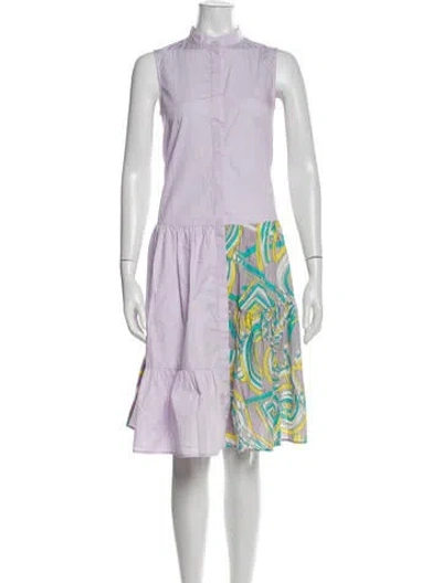Pre-owned Pucci Printed Midi Length Dress In Purple