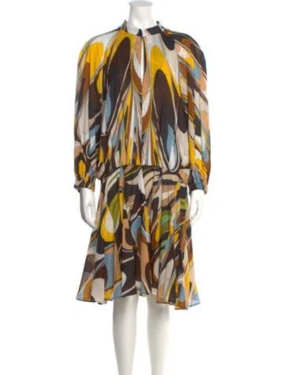Pre-owned Pucci Printed Midi Length Dress W/ Tags In Multi