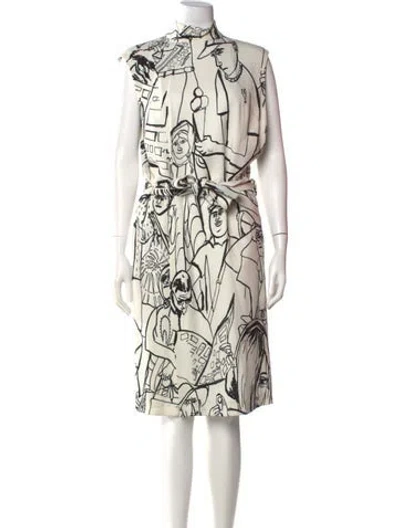 Pre-owned Pucci Printed Midi Length Dress In White