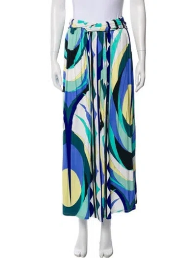 Pre-owned Pucci Printed Midi Length Skirt In Blue