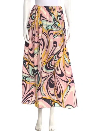 Pre-owned Pucci Printed Midi Length Skirt In Pink