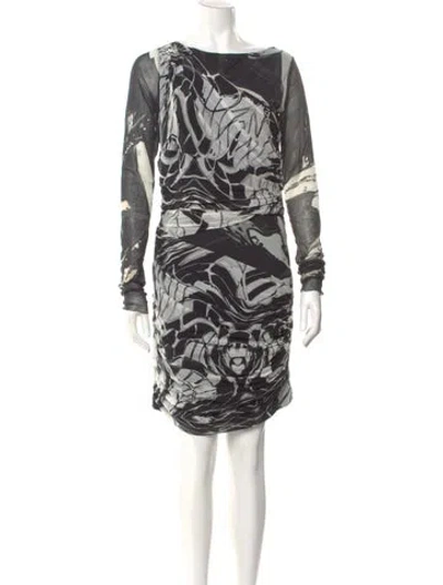Pre-owned Pucci Printed Mini Dress In Black