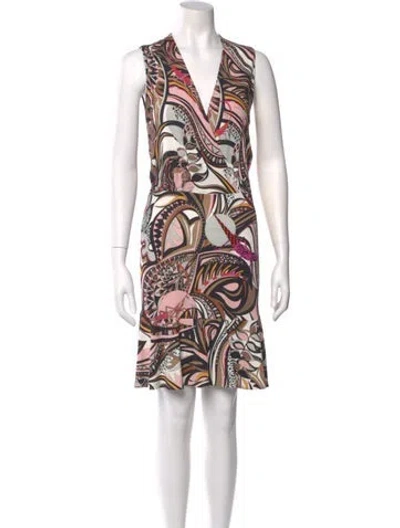 Pre-owned Pucci Printed Mini Dress In Black