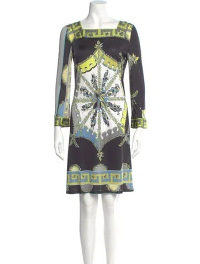 Pre-owned Pucci Printed Mini Dress In Black