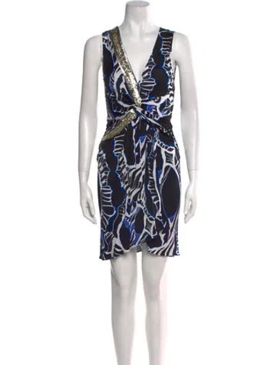 Pre-owned Pucci Printed Mini Dress In Black