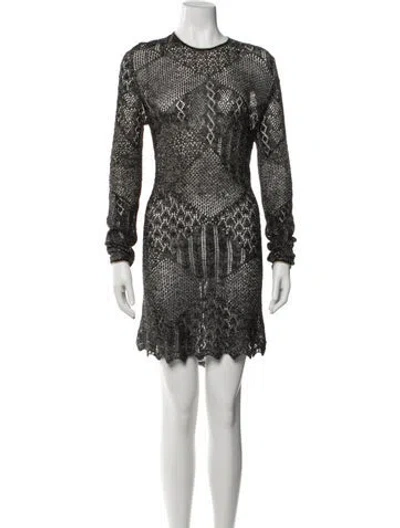 Pre-owned Pucci Printed Mini Dress In Black