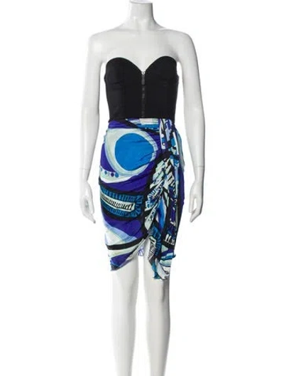 Pre-owned Pucci Printed Mini Dress In Black