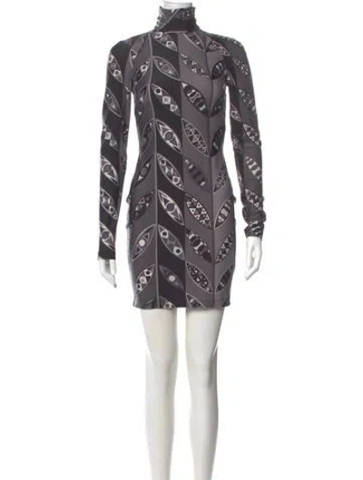 Pre-owned Pucci Printed Mini Dress In Black