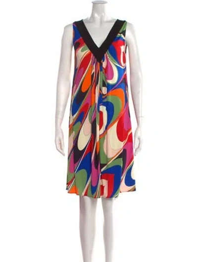 Pre-owned Pucci Printed Mini Dress In Black