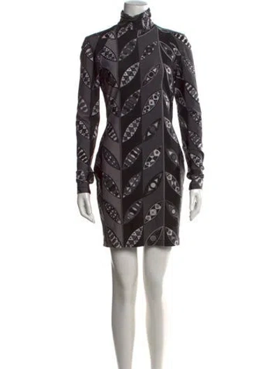 Pre-owned Pucci Printed Mini Dress In Black