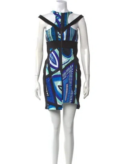 Pre-owned Pucci Printed Mini Dress In Black