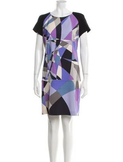 Pre-owned Pucci Printed Mini Dress In Black