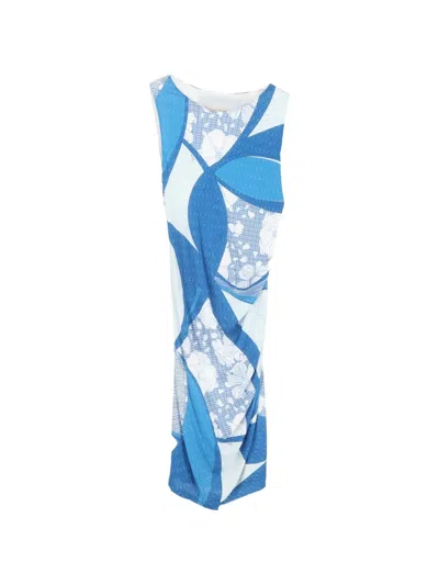Pre-owned Pucci Printed Mini Dress In Blue