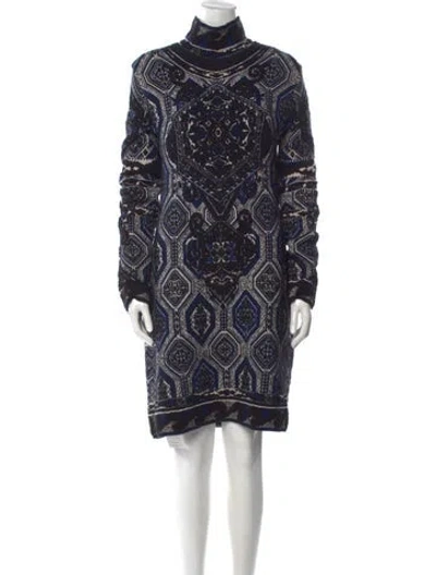 Pre-owned Pucci Printed Mini Dress In Blue
