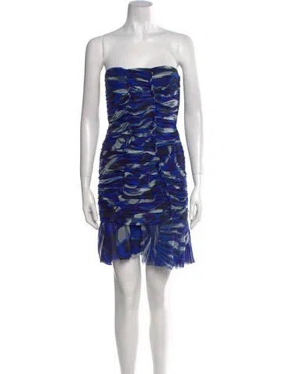 Pre-owned Pucci Printed Mini Dress In Blue