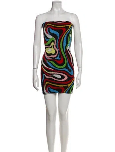 Pre-owned Pucci Printed Mini Dress In Blue