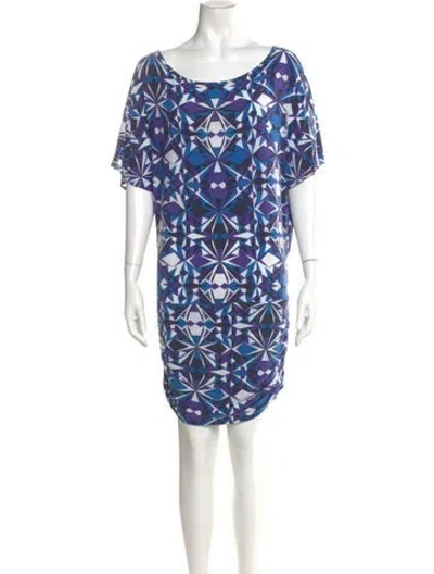 Pre-owned Pucci Printed Mini Dress In Blue