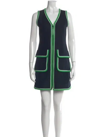 Pre-owned Pucci Printed Mini Dress In Blue