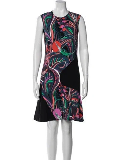 Pre-owned Pucci Printed Mini Dress In Blue