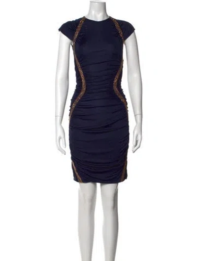 Pre-owned Pucci Printed Mini Dress In Blue
