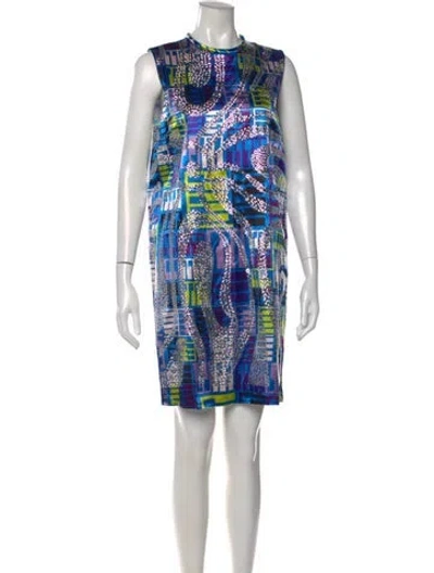 Pre-owned Pucci Printed Mini Dress In Blue