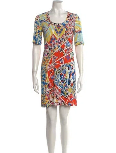 Pre-owned Pucci Printed Mini Dress In Blue