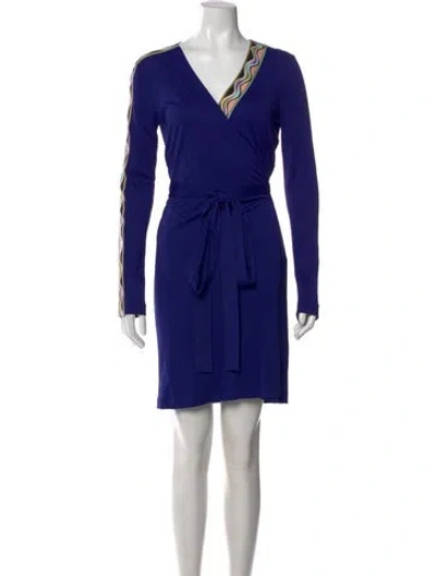 Pre-owned Pucci Printed Mini Dress In Blue