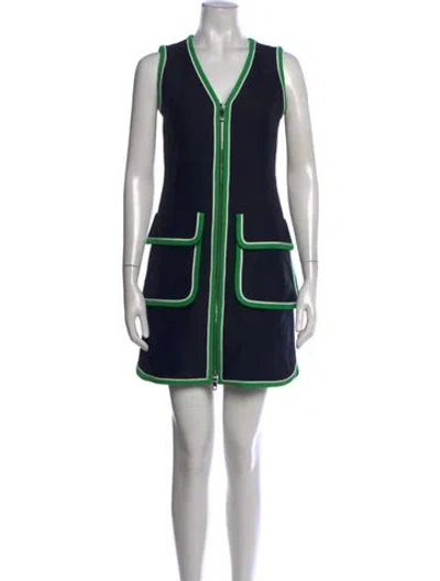 Pre-owned Pucci Printed Mini Dress In Blue