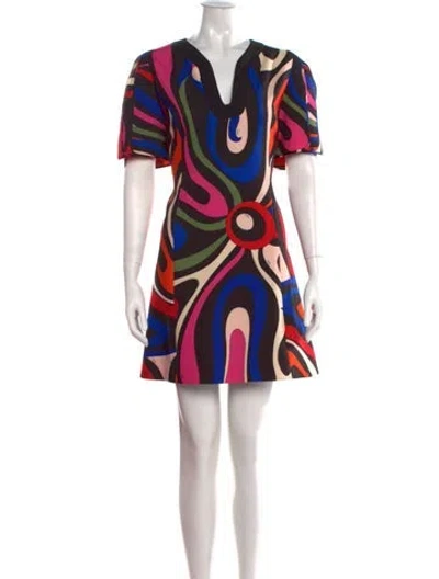 Pre-owned Pucci Printed Mini Dress In Green