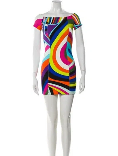 Pre-owned Pucci Printed Mini Dress In Multi