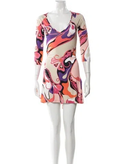 Pre-owned Pucci Printed Mini Dress In Multi
