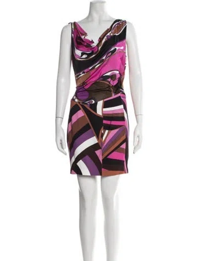 Pre-owned Pucci Printed Mini Dress In Multi