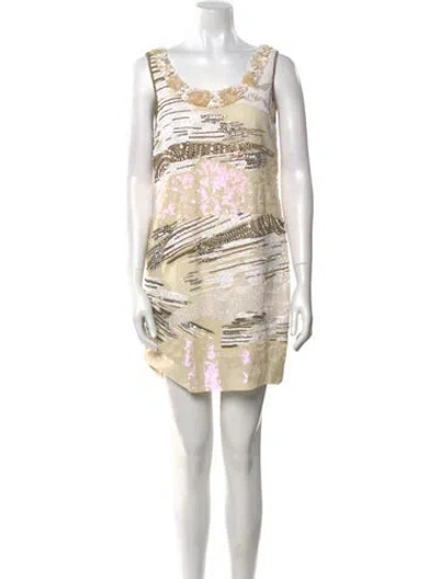 Pre-owned Pucci Printed Mini Dress In Neutral