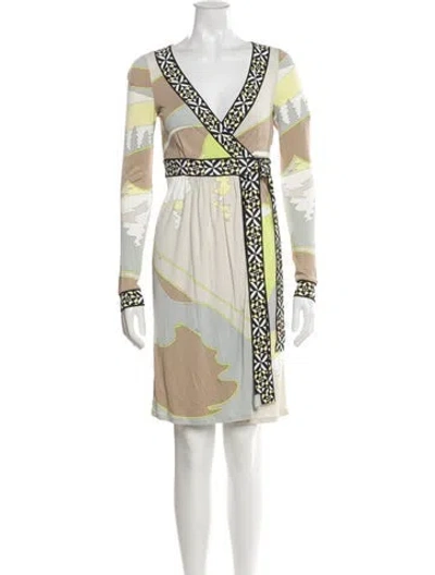 Pre-owned Pucci Printed Mini Dress In Neutral