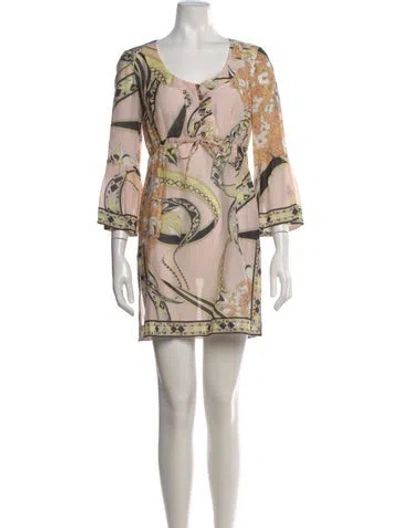 Pre-owned Pucci Printed Mini Dress In Neutral