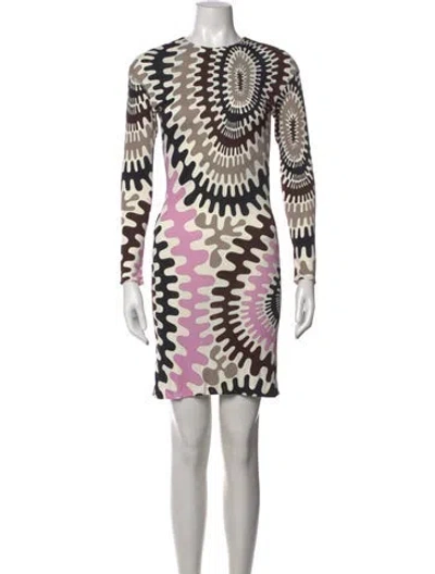 Pre-owned Pucci Printed Mini Dress In Neutral