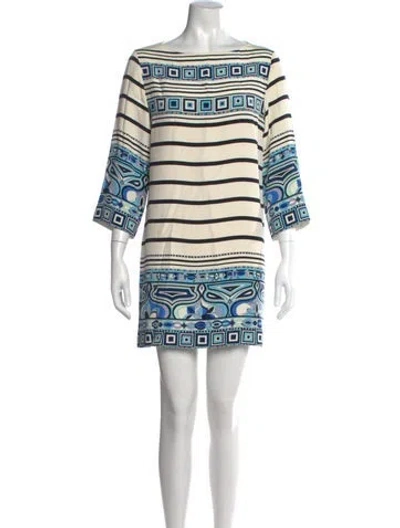 Pre-owned Pucci Printed Mini Dress In Neutrals