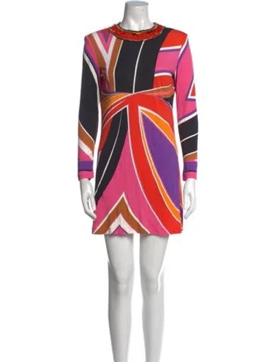 Pre-owned Pucci Printed Mini Dress In Orange