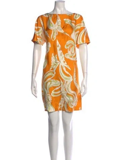 Pre-owned Pucci Printed Mini Dress In Orange