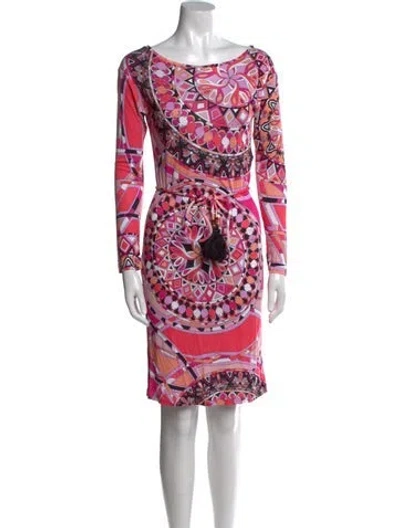 Pre-owned Pucci Printed Mini Dress In Pink