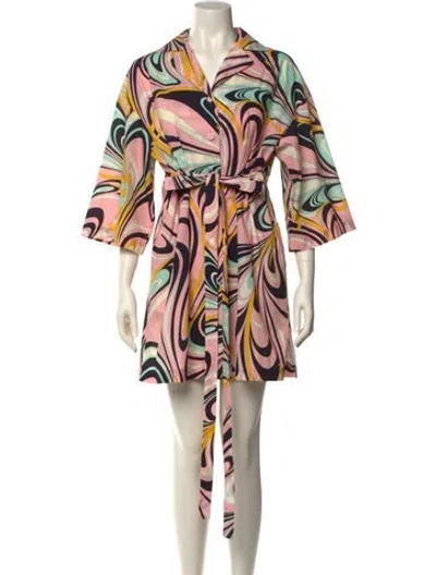 Pre-owned Pucci Printed Mini Dress In Pink